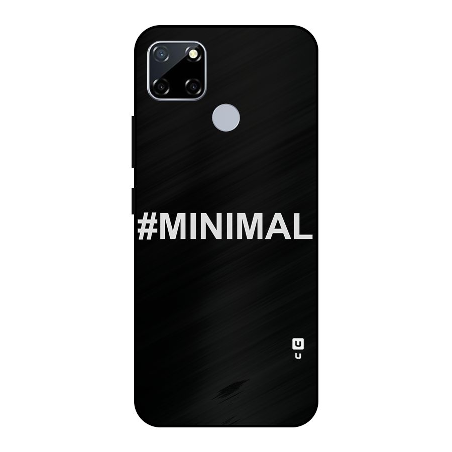 Hashtag Minimal Black Metal Back Case for Realme Narzo 20