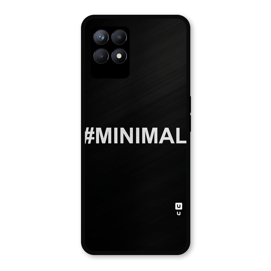 Hashtag Minimal Black Metal Back Case for Realme Narzo 50