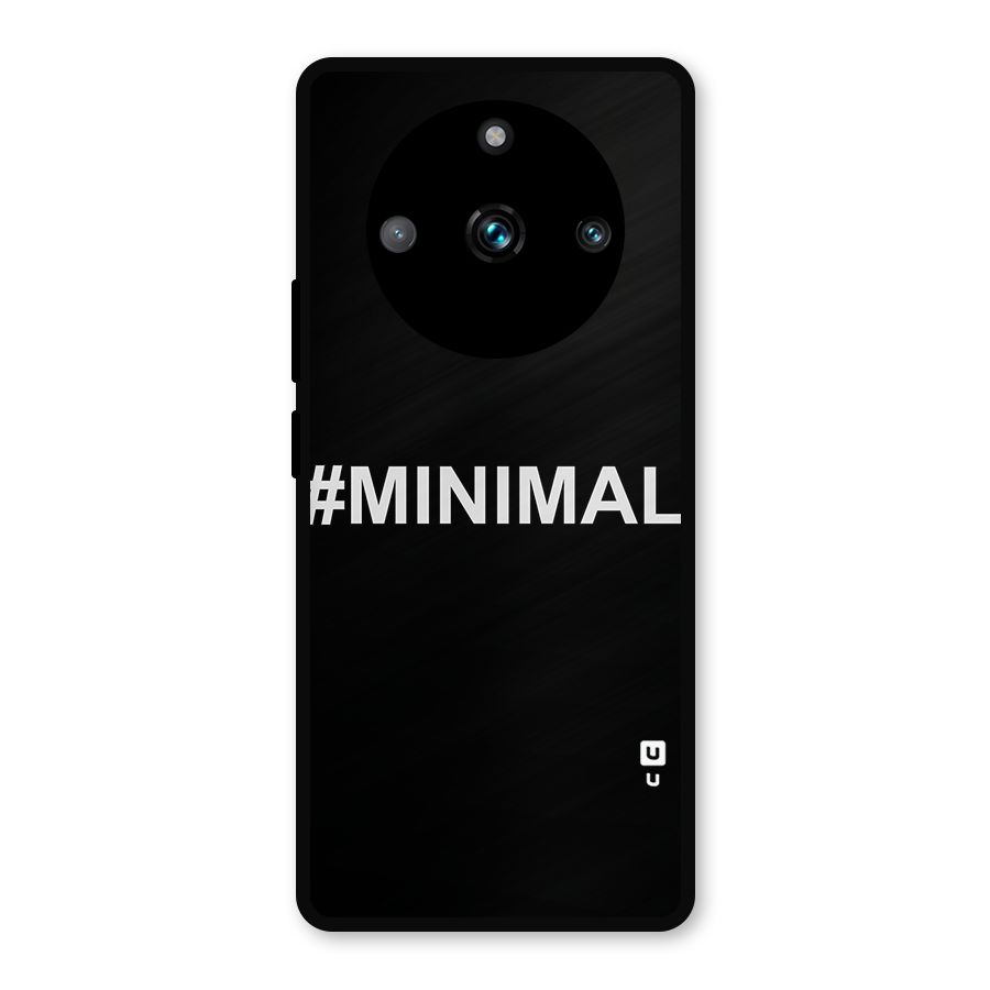 Hashtag Minimal Black Metal Back Case for Realme Narzo 60 Pro