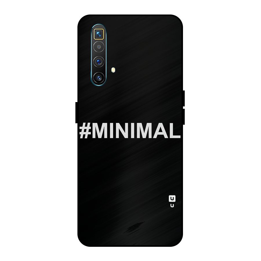 Hashtag Minimal Black Metal Back Case for Realme X3
