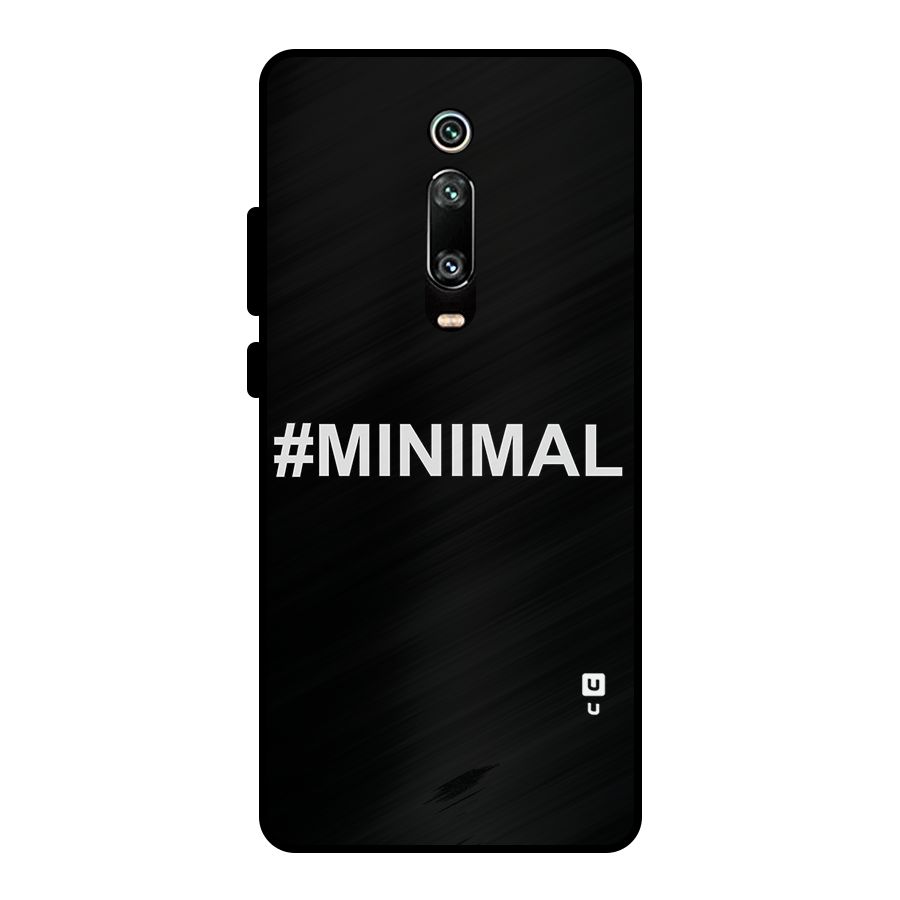 Hashtag Minimal Black Metal Back Case for Redmi K20 Pro