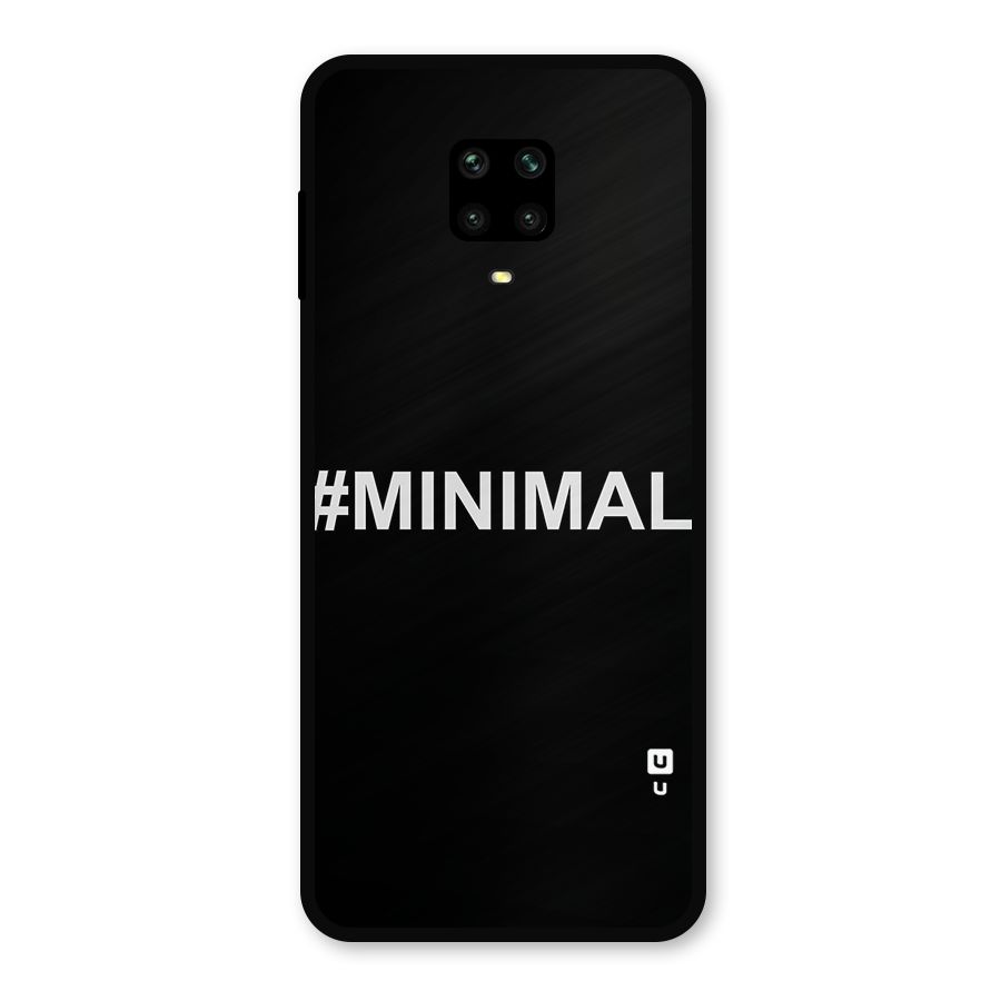 Hashtag Minimal Black Metal Back Case for Redmi Note 10 Lite