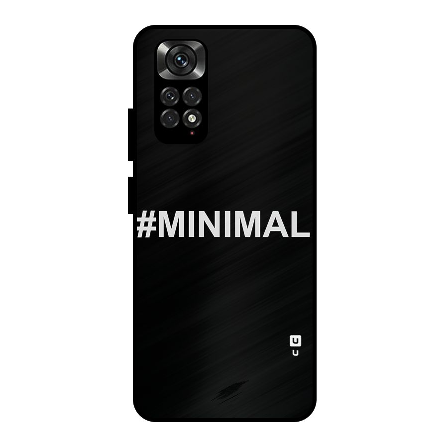 Hashtag Minimal Black Metal Back Case for Redmi Note 11 Pro