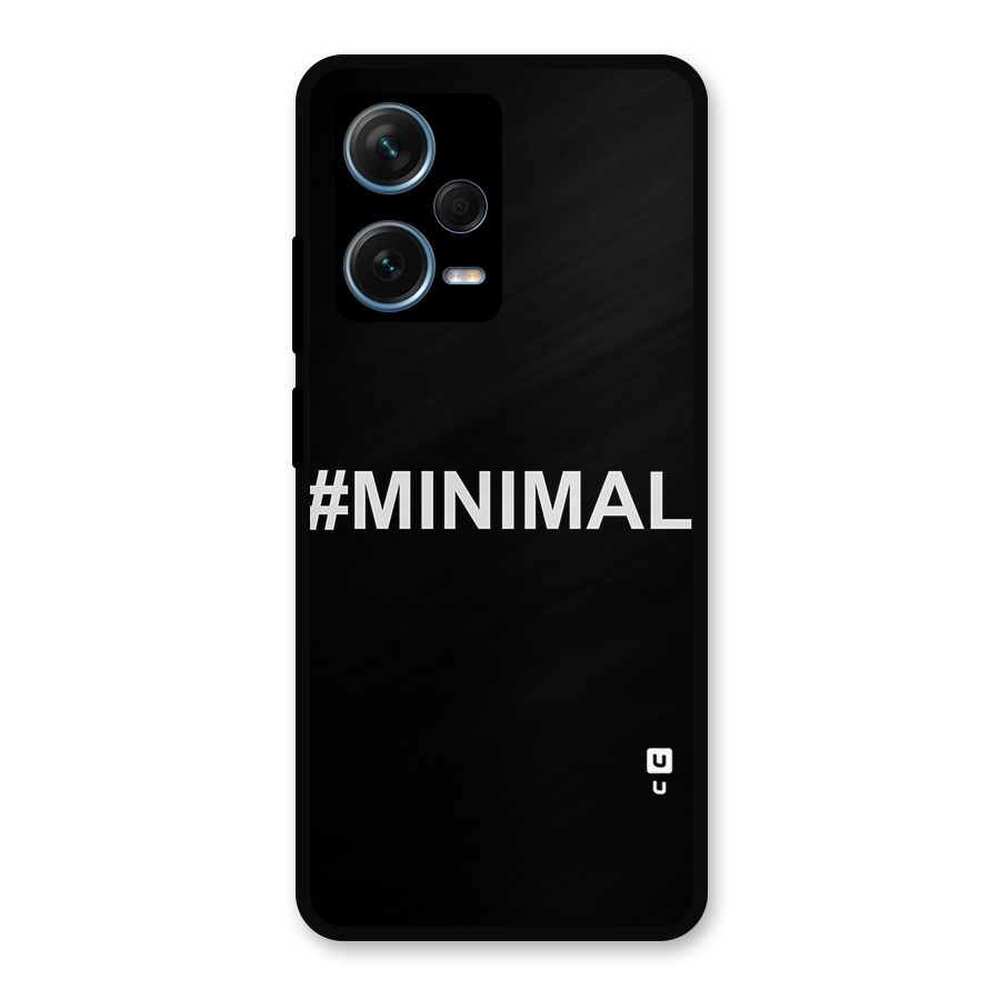 Hashtag Minimal Black Metal Back Case for Redmi Note 12 Pro Plus 5G
