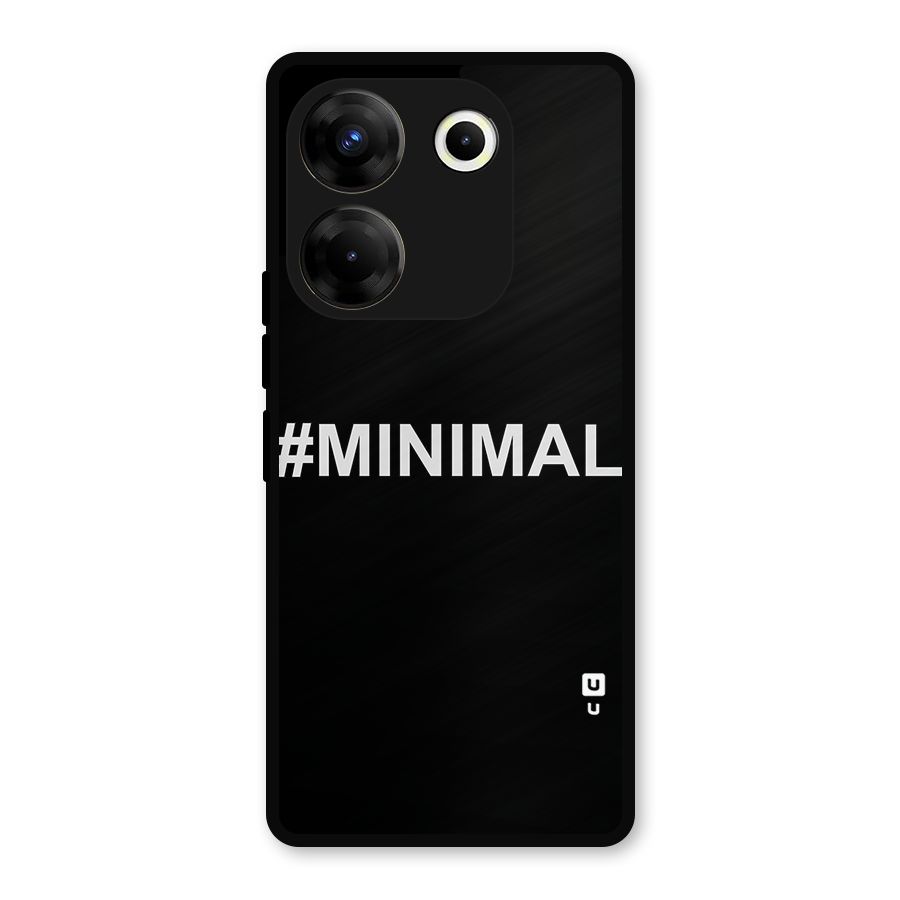Hashtag Minimal Black Metal Back Case for Tecno Camon 20