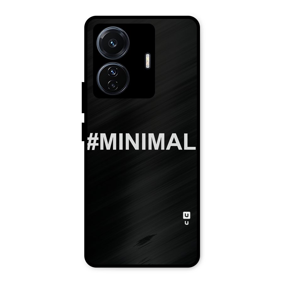 Hashtag Minimal Black Metal Back Case for Vivo T1 Pro