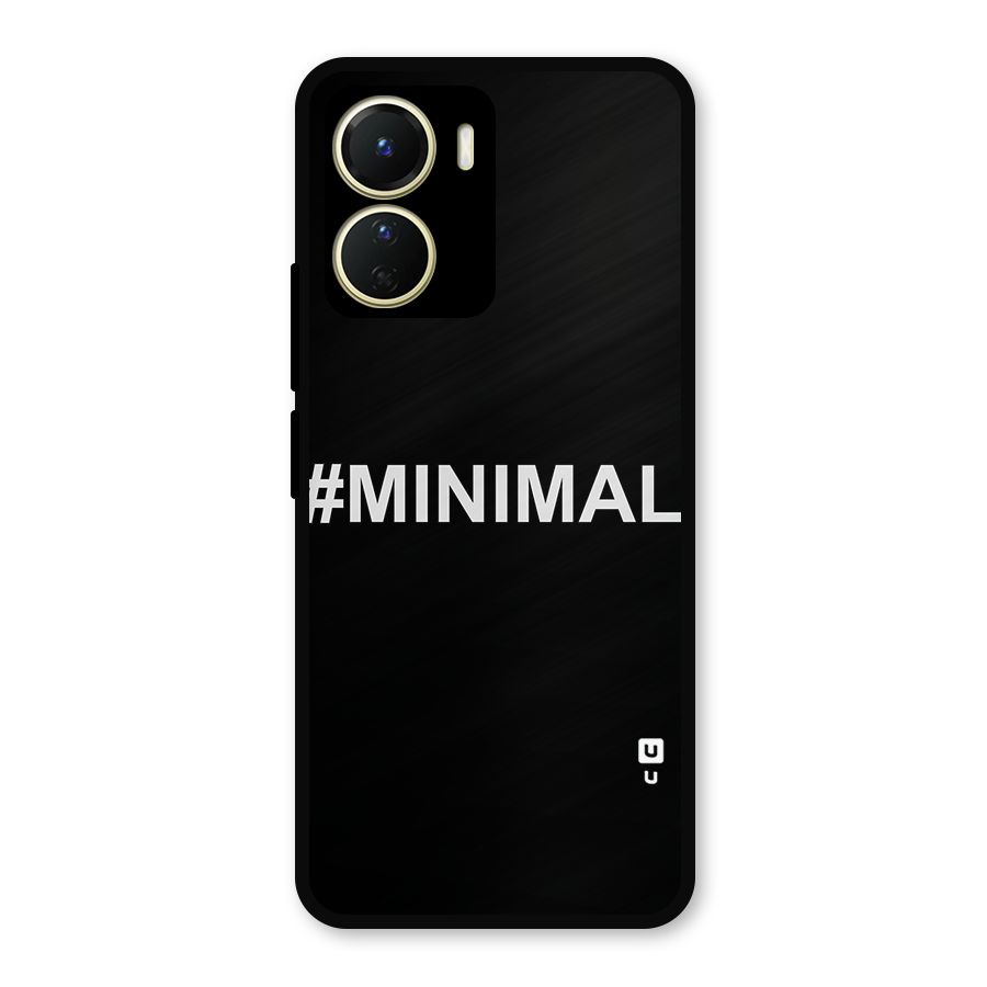 Hashtag Minimal Black Metal Back Case for Vivo T2x
