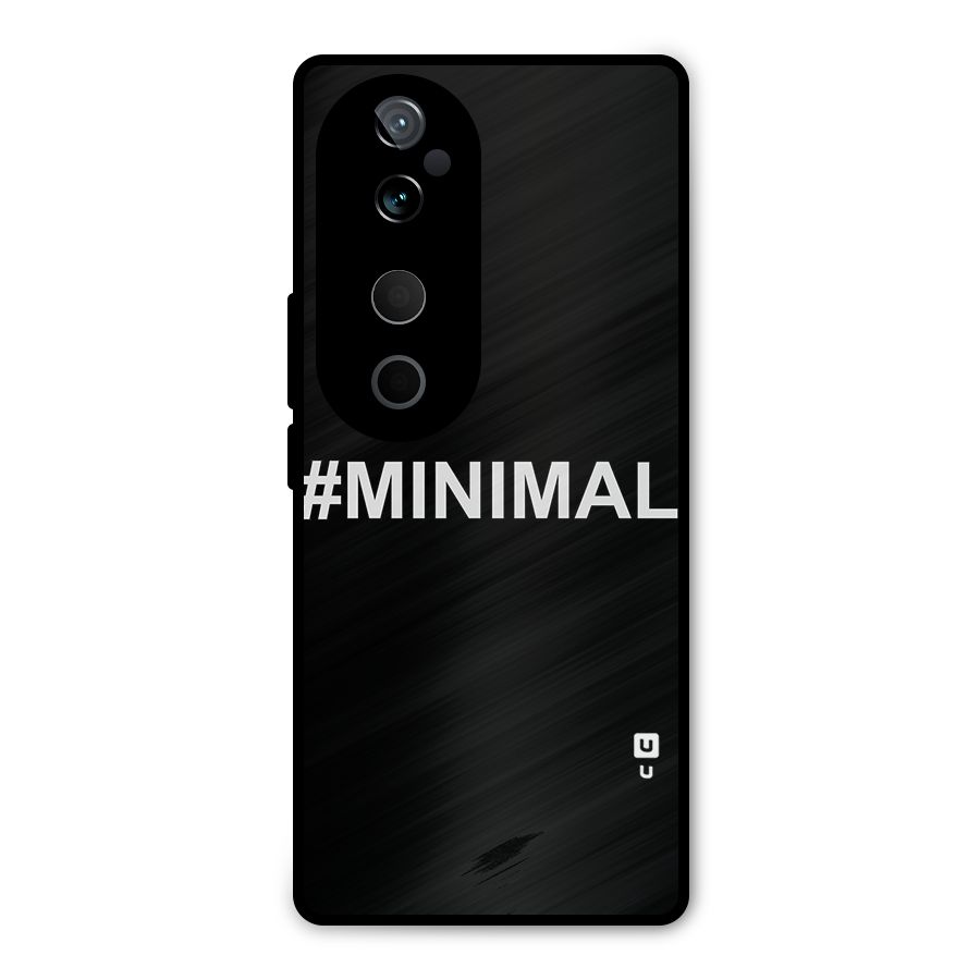 Hashtag Minimal Black Metal Back Case for Vivo T3 Ultra