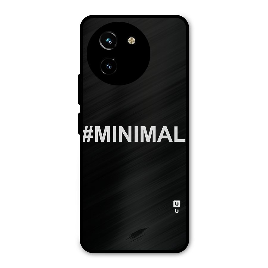 Hashtag Minimal Black Metal Back Case for Vivo T3x