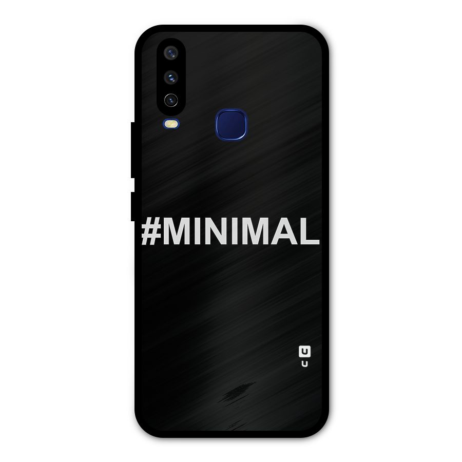 Hashtag Minimal Black Metal Back Case for Vivo V17