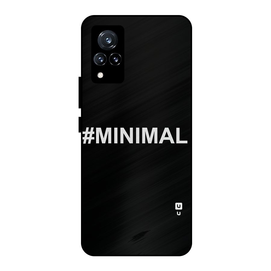 Hashtag Minimal Black Metal Back Case for Vivo V21 5G