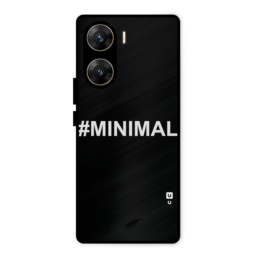 Hashtag Minimal Black Metal Back Case for Vivo V29e