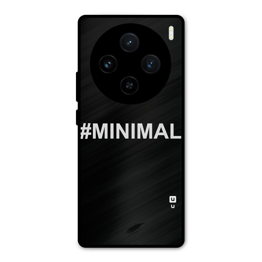 Hashtag Minimal Black Metal Back Case for Vivo X100