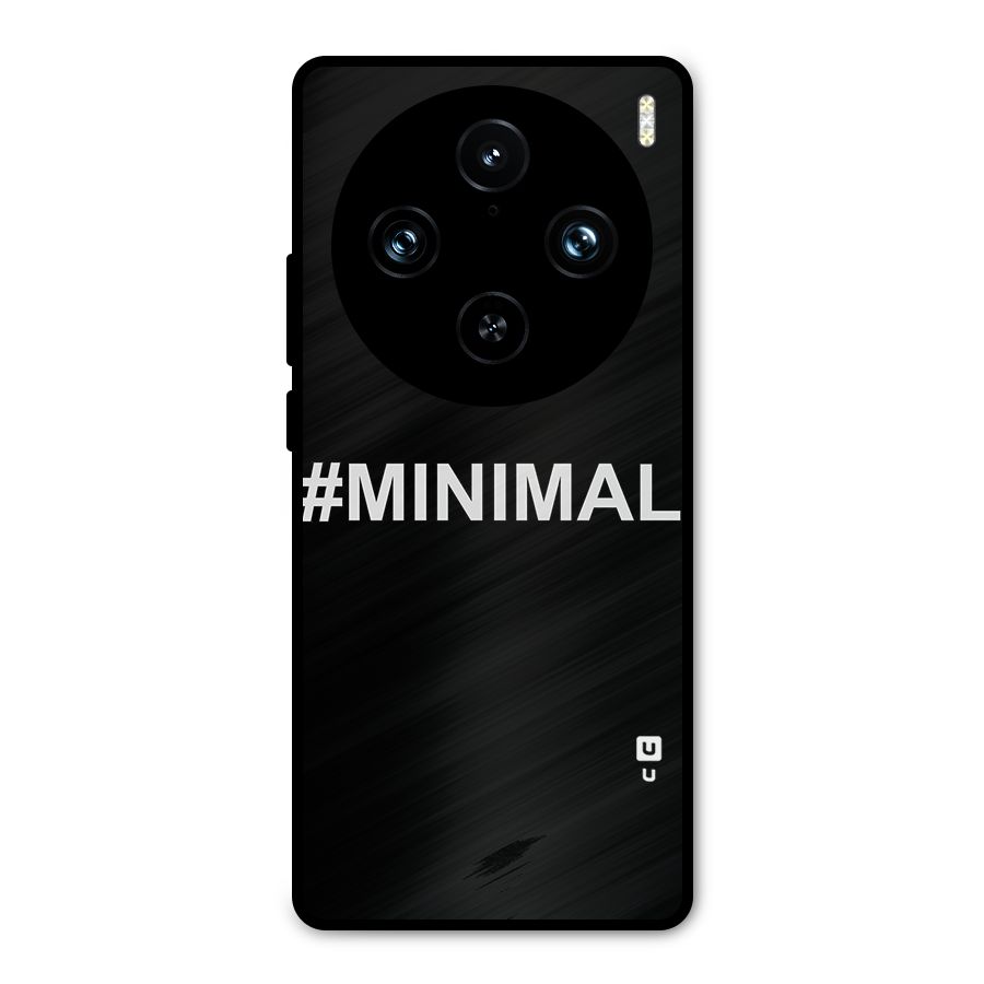 Hashtag Minimal Black Metal Back Case for Vivo X100 Pro