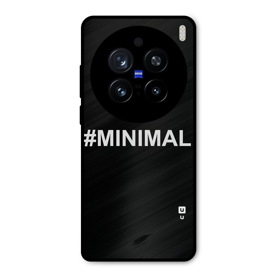 Hashtag Minimal Black Metal Back Case for Vivo X200 Pro
