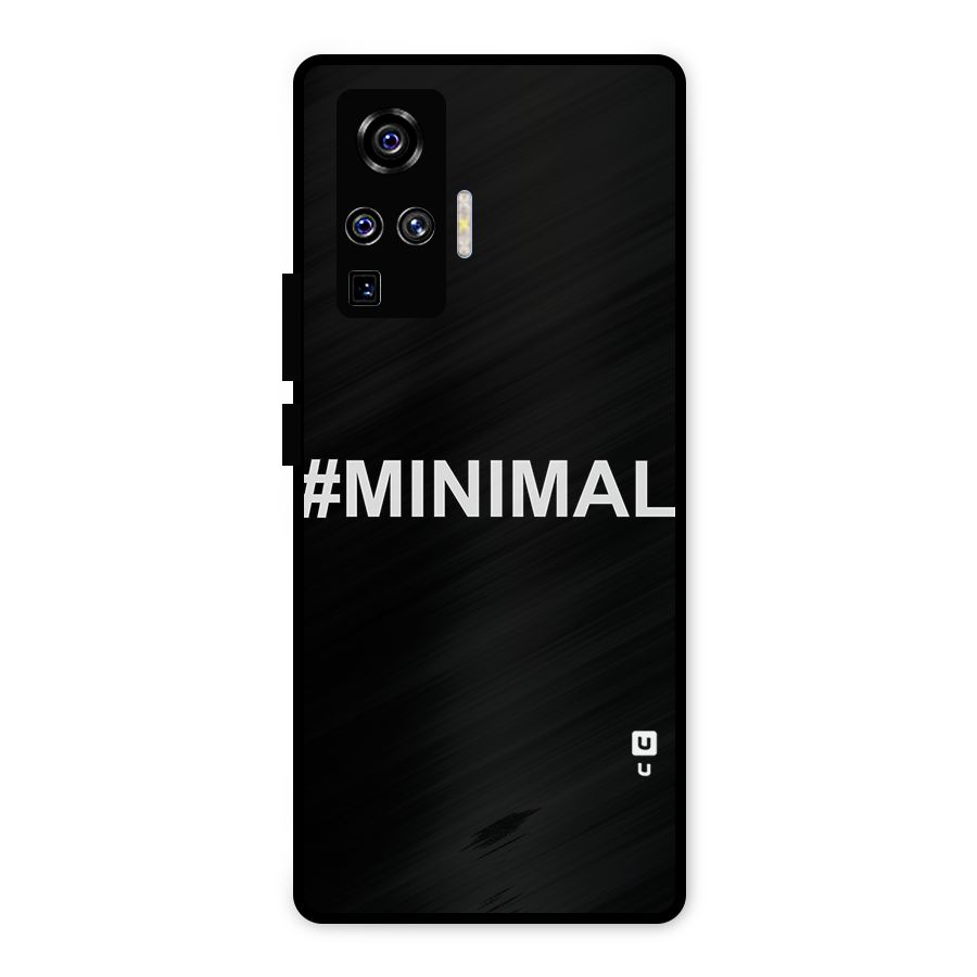 Hashtag Minimal Black Metal Back Case for Vivo X50 Pro