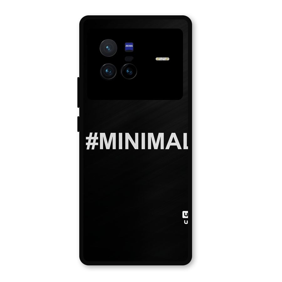 Hashtag Minimal Black Metal Back Case for Vivo X80