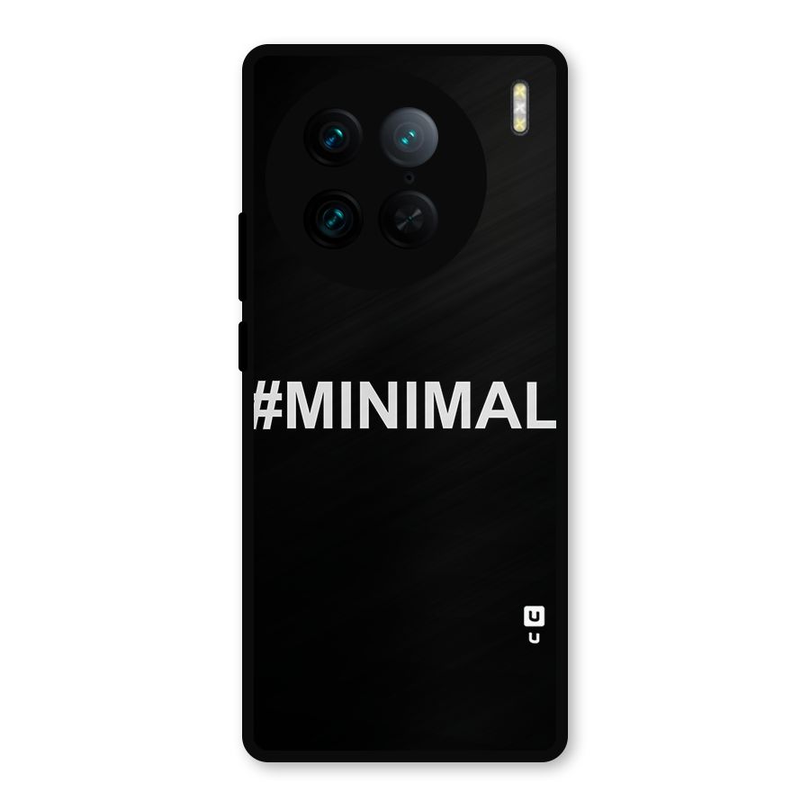 Hashtag Minimal Black Metal Back Case for Vivo X90 Pro