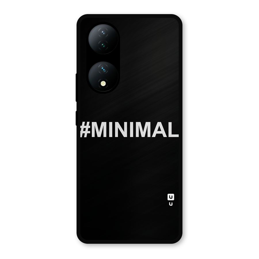 Hashtag Minimal Black Metal Back Case for Vivo Y100