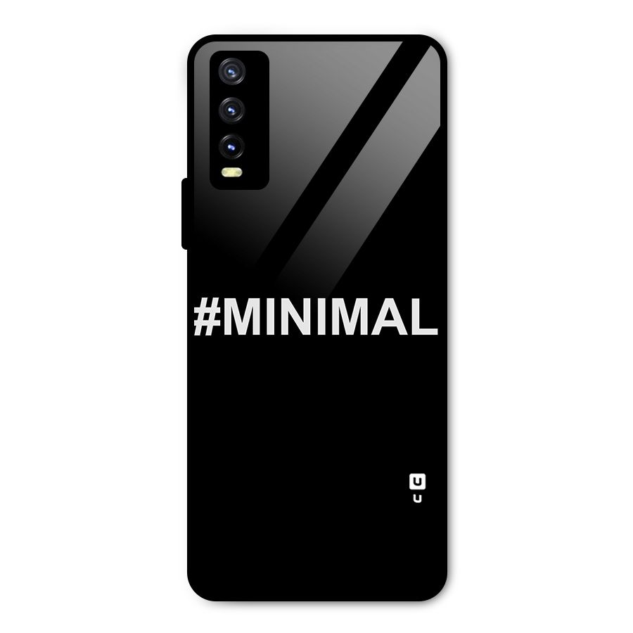 Hashtag Minimal Black Metal Back Case for Vivo Y20