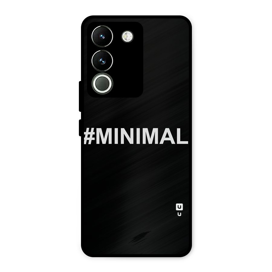Hashtag Minimal Black Metal Back Case for Vivo Y200