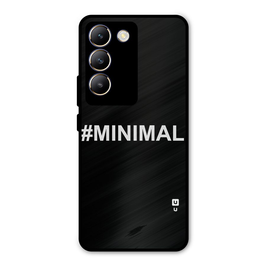 Hashtag Minimal Black Metal Back Case for Vivo Y200e
