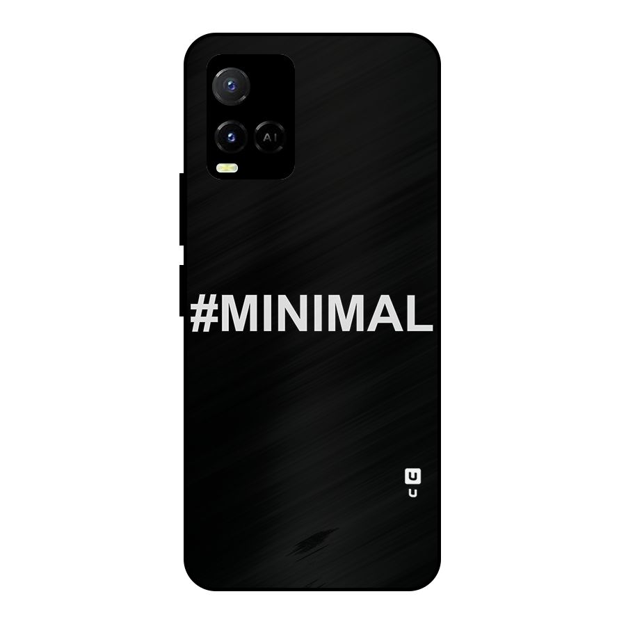 Hashtag Minimal Black Metal Back Case for Vivo Y21
