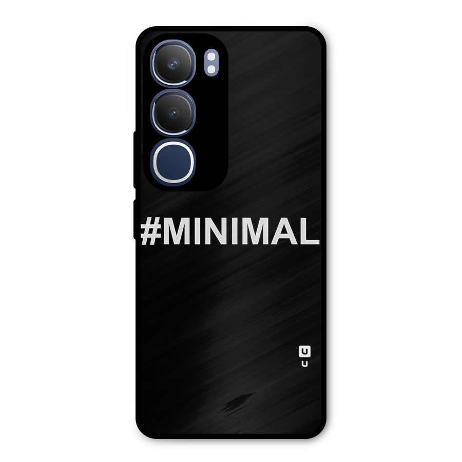 Hashtag Minimal Black Metal Back Case for Vivo Y29