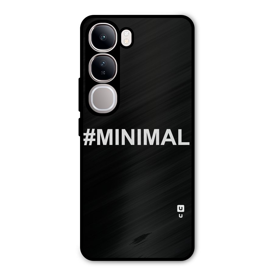 Hashtag Minimal Black Metal Back Case for Vivo Y300