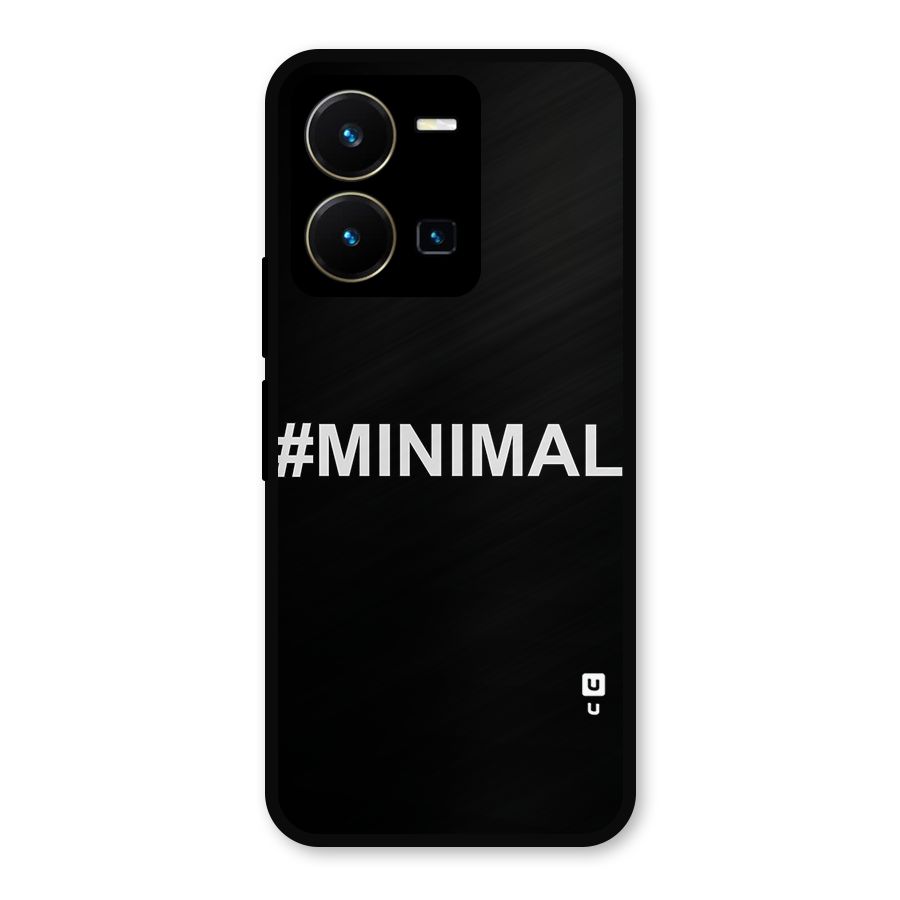 Hashtag Minimal Black Metal Back Case for Vivo Y35