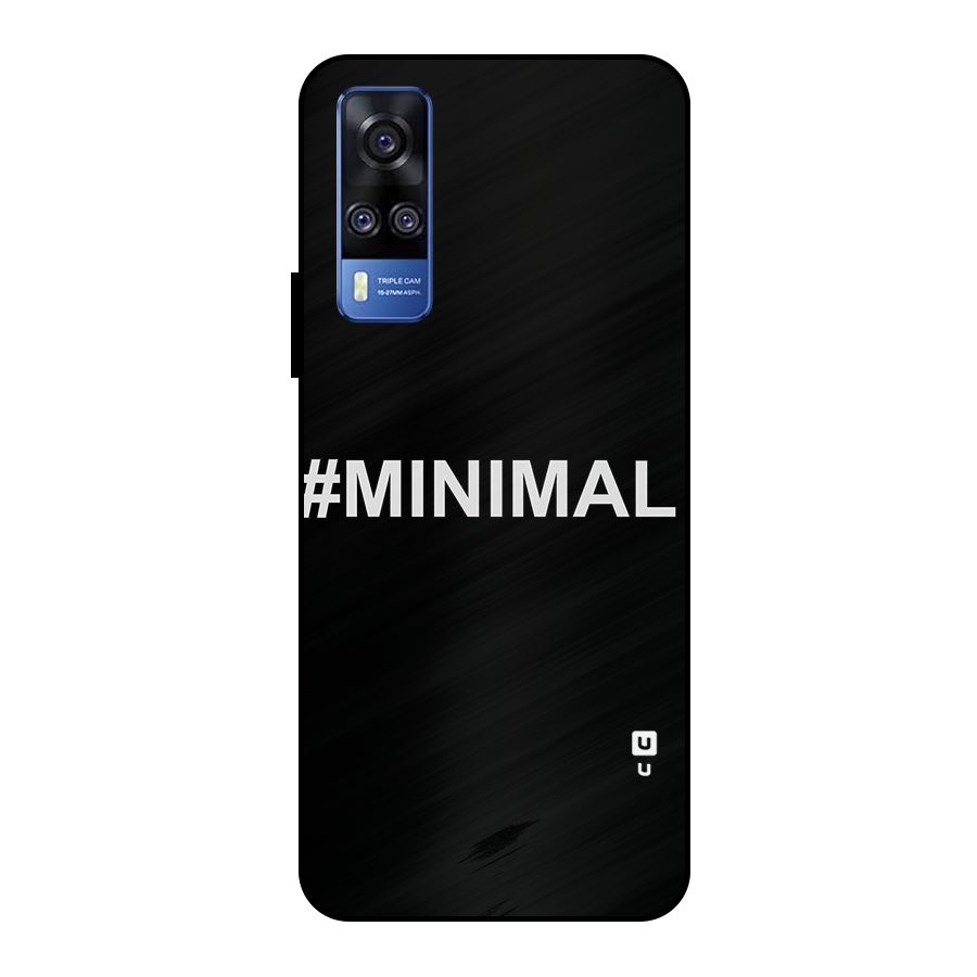 Hashtag Minimal Black Metal Back Case for Vivo Y51