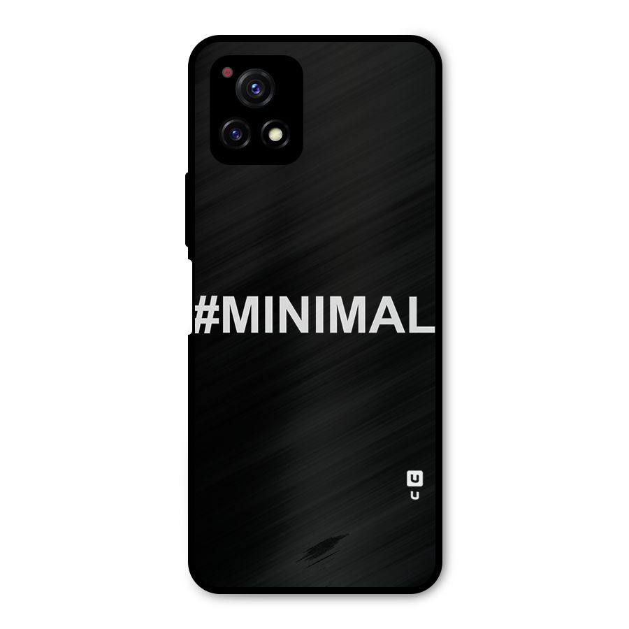 Hashtag Minimal Black Metal Back Case for Vivo Y72 5G