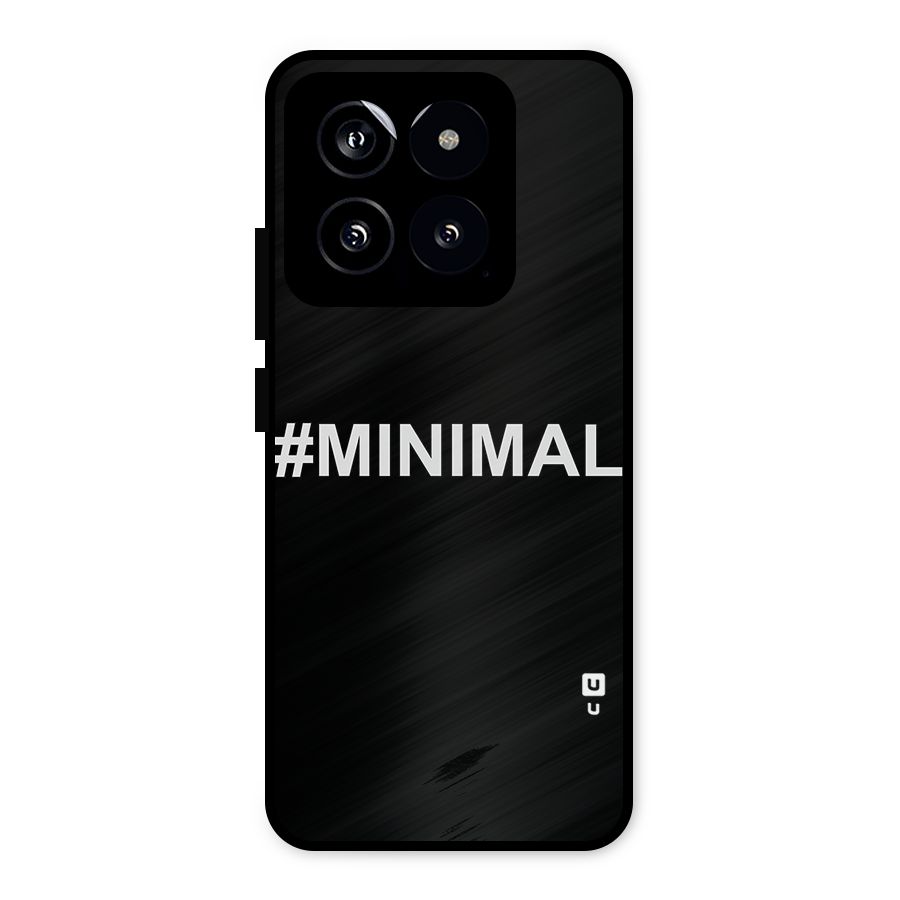 Hashtag Minimal Black Metal Back Case for Xiaomi 14