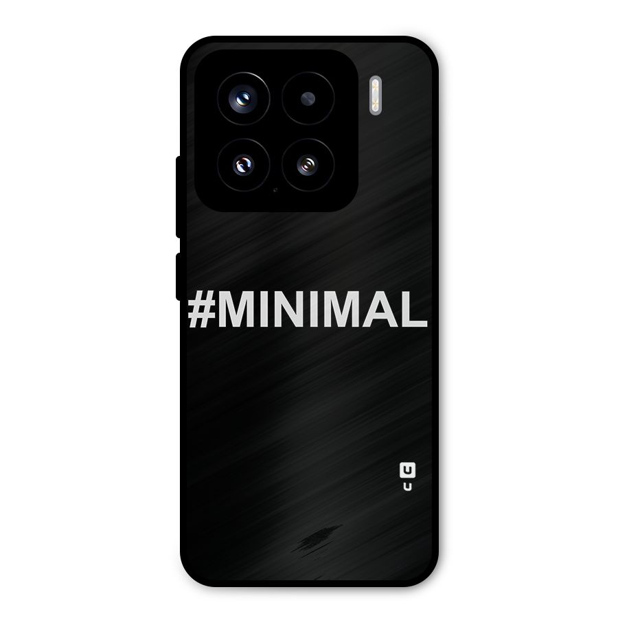 Hashtag Minimal Black Metal Back Case for Xiaomi 15