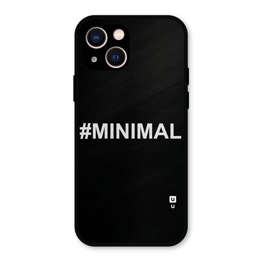 Hashtag Minimal Black Metal Back Case for iPhone 13