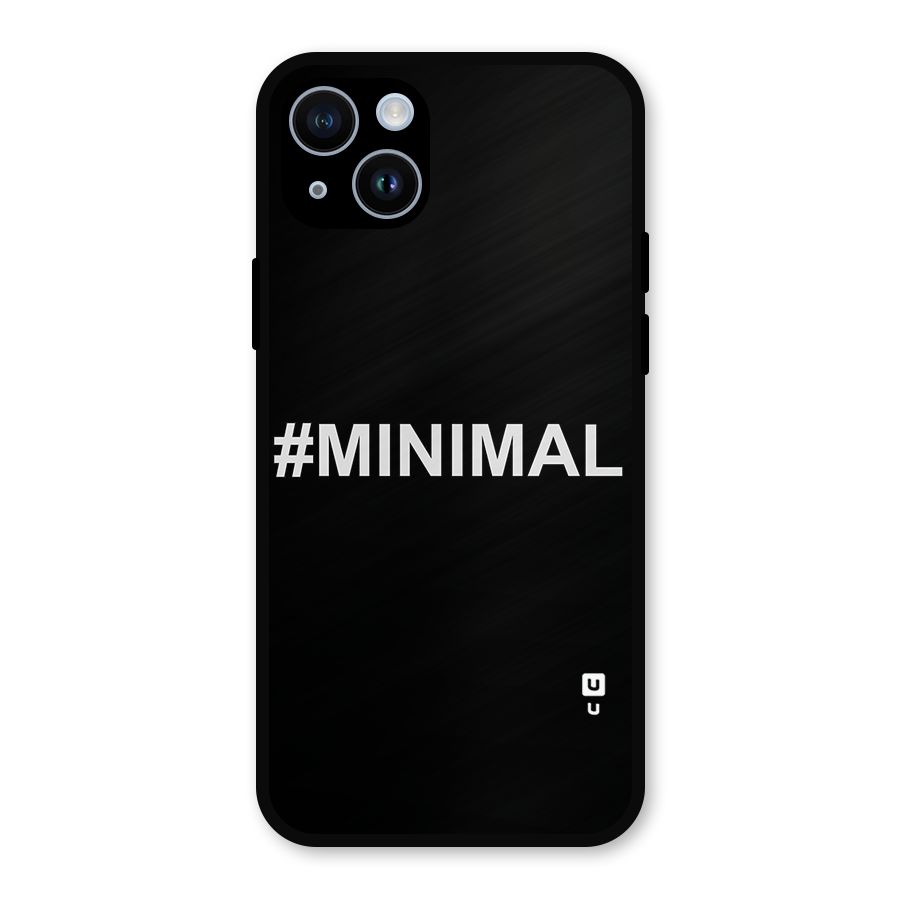 Hashtag Minimal Black Metal Back Case for iPhone 14