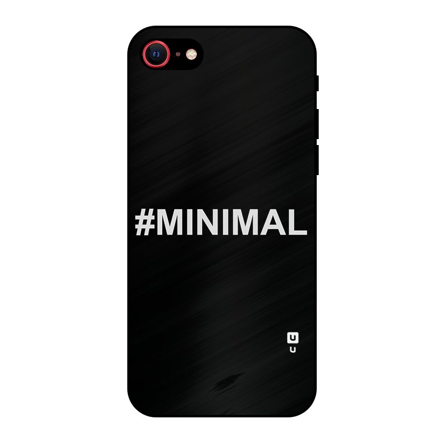 Hashtag Minimal Black Metal Back Case for iPhone 7