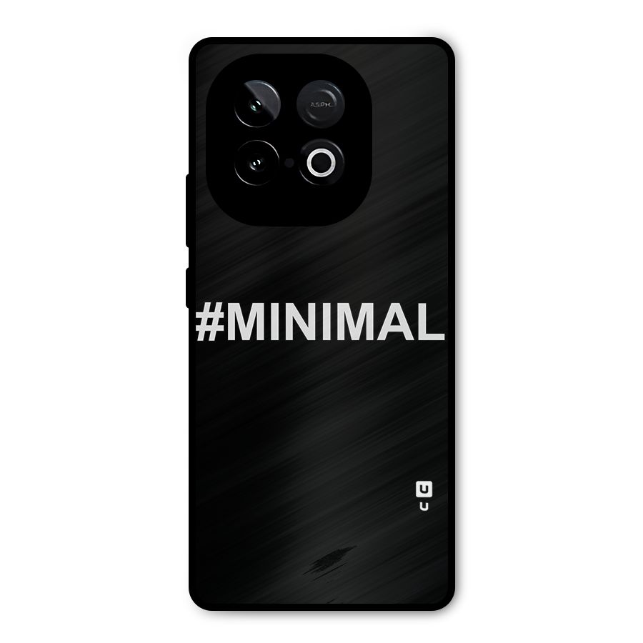 Hashtag Minimal Black Metal Back Case for iQOO Neo 10