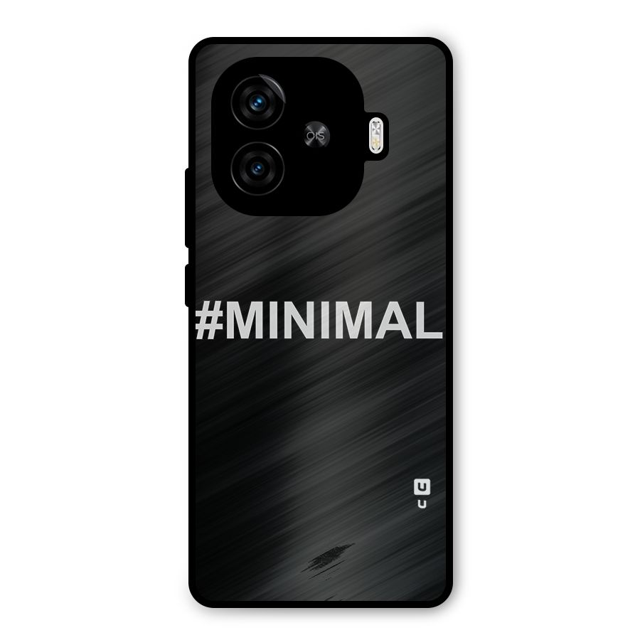 Hashtag Minimal Black Metal Back Case for iQOO Neo 10R