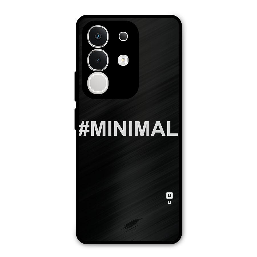 Hashtag Minimal Black Metal Back Case for iQOO Z10x