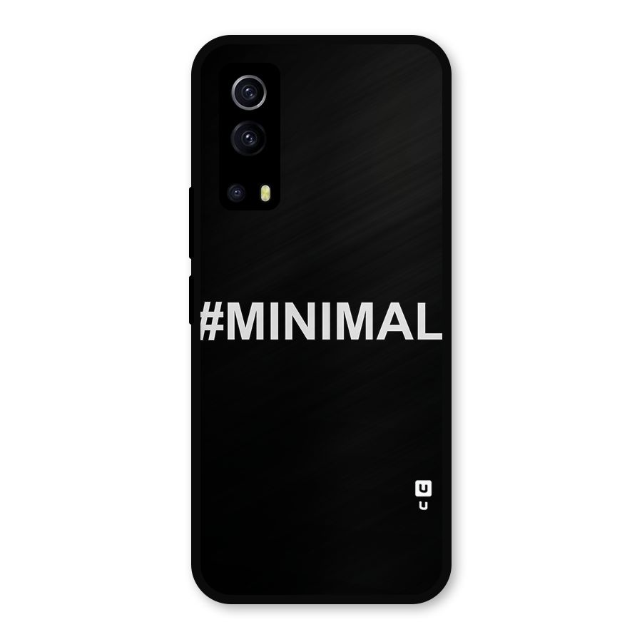Hashtag Minimal Black Metal Back Case for iQOO Z3