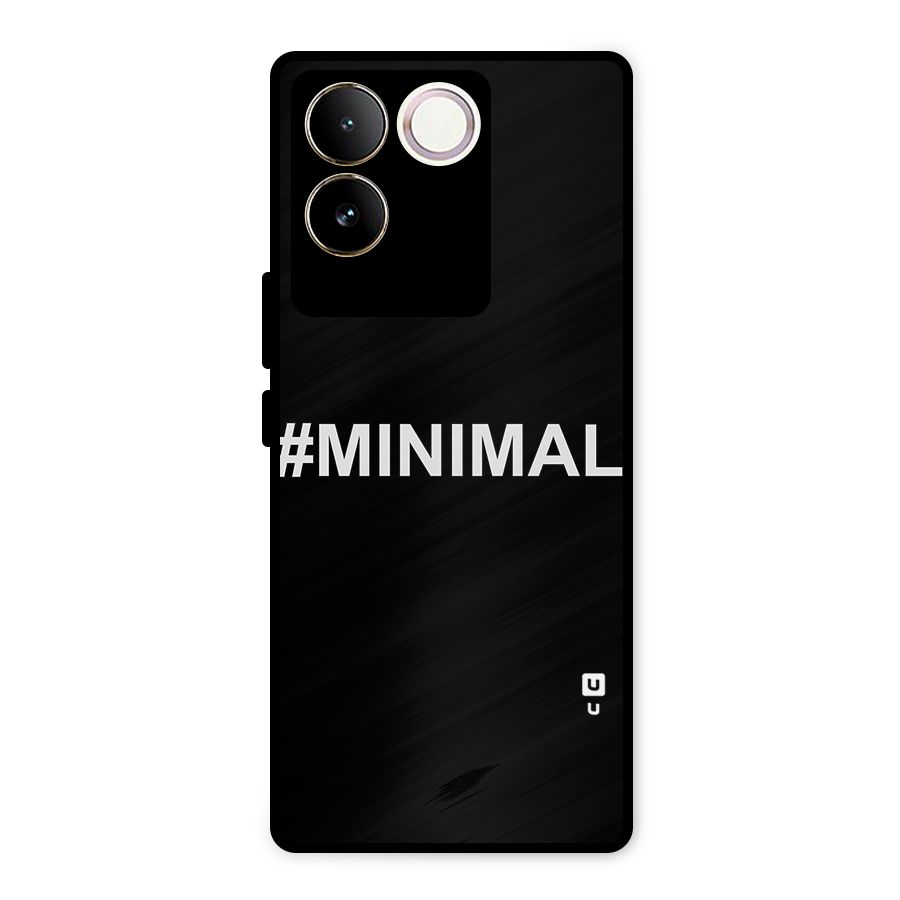 Hashtag Minimal Black Metal Back Case for iQOO Z7 Pro