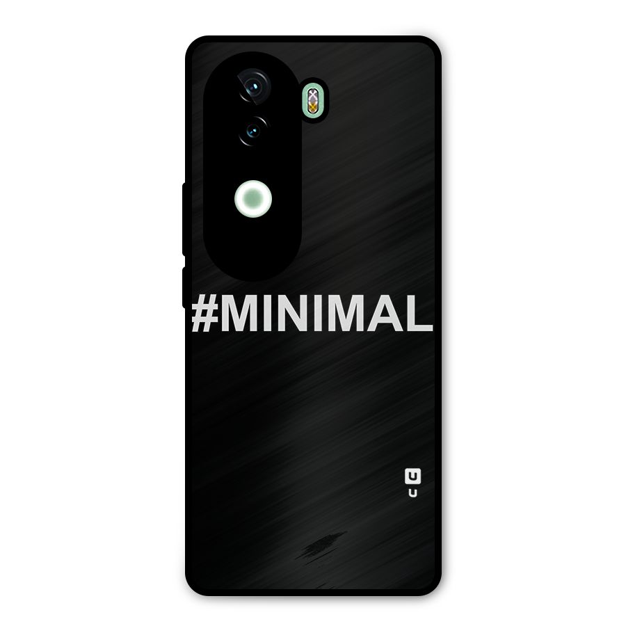 Hashtag Minimal Black Metal Back Case for iQOO Z9s