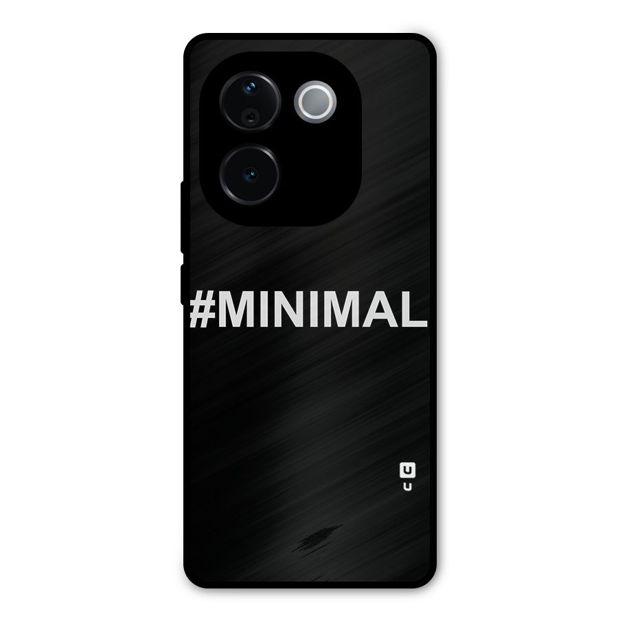 Hashtag Minimal Black Metal Back Case for iQOO Z9s Pro