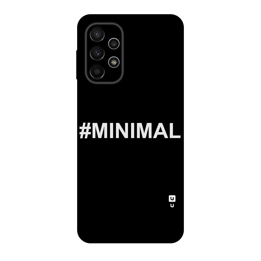 Hashtag Minimal Black Original Polycarbonate Back Case for Galaxy A23