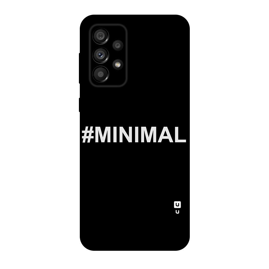 Hashtag Minimal Black Original Polycarbonate Back Case for Galaxy A73 5G