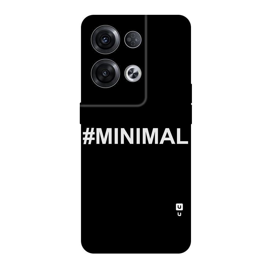 Hashtag Minimal Black Original Polycarbonate Back Case for Oppo Reno8 Pro 5G
