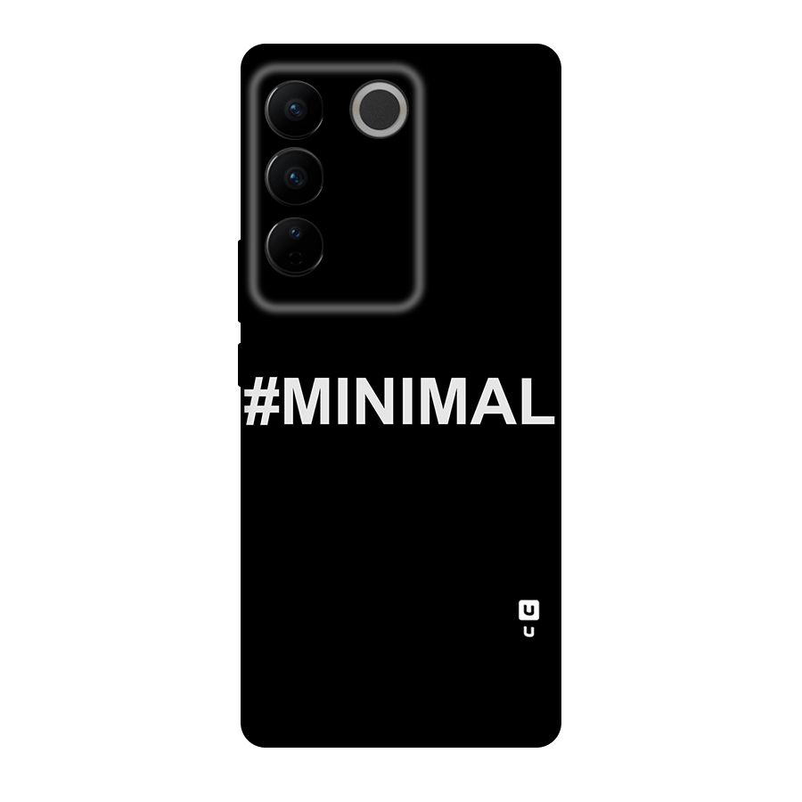 Hashtag Minimal Black Original Polycarbonate Back Case for Vivo V27