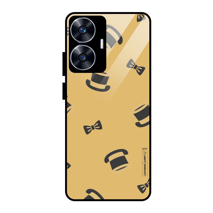 Hat and Bow Tie Glass Back Case for Realme Narzo N55