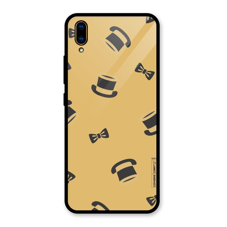 Hat and Bow Tie Glass Back Case for Vivo V11 Pro